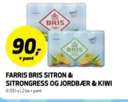 Bunnpris FARRIS BRIS SITRON & SITRONGRESS OG JORDBÆR & KIWI tilbud