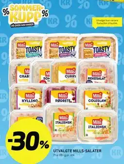 Bunnpris UTVALGTE MILLS-SALATER tilbud