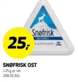 Bunnpris SNØFRISK OST tilbud