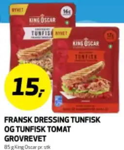 Bunnpris FRANSK DRESSING TUNFISK OG TUNFISK TOMAT GROVREVET tilbud
