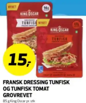 Bunnpris FRANSK DRESSING TUNFISK OG TUNFISK TOMAT GROVREVET tilbud