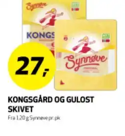 Bunnpris KONGSGÅRD OG GULOST SKIVET tilbud