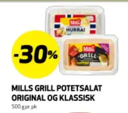 Bunnpris MILLS GRILL POTETSALAT ORIGINAL OG KLASSISK tilbud
