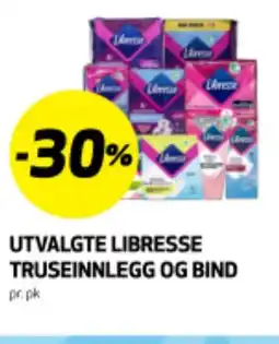 Bunnpris UTVALGTE LIBRESSE TRUSEINNLEGG OG BIND tilbud