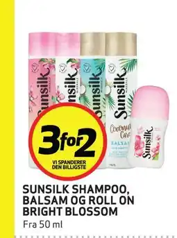 Bunnpris SUNSILK SHAMPOO, BALSAM OG ROLL ON BRIGHT BLOSSOM tilbud