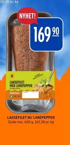 Rema 1000 LAKSEFILET M/ LIMEPEPPER tilbud