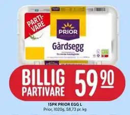 Rema 1000 15PK PRIOR EGG L tilbud