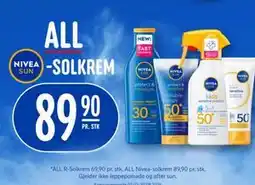 Rema 1000 ALL NIVEA SUN -SOLKREM tilbud