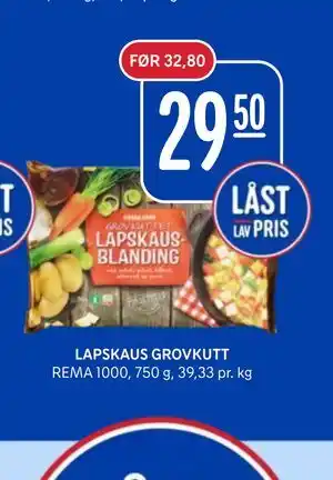 Rema 1000 LAPSKAUS GROVKUTT tilbud