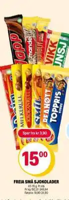 Coop Extra FREIA SMÅ SJOKOLADER tilbud