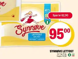 Coop Extra SYNNØVE LETTOST tilbud