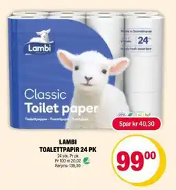 Coop Extra LAMBI TOALETTPAPIR 24 PK tilbud