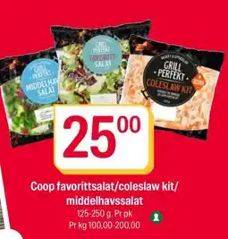 Coop Extra Coop favorittsalat/coleslaw kit/middelhavssalat tilbud