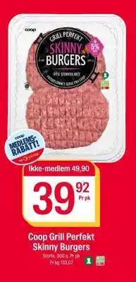Coop Extra COOP GRILL PERFEKT SKINNY BURGERS tilbud