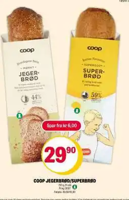 Coop Extra COOP JEGERBRØD/SUPERBRØD tilbud