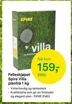 Felleskjøpet Felleskjøpet Spire Villa plenfrø 1 kg tilbud