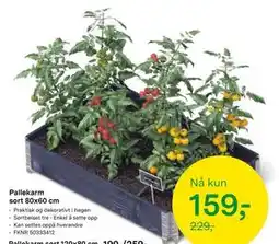 Felleskjøpet Pallekarm sort 80x60 cm tilbud