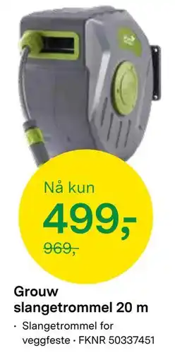 Felleskjøpet Grouw slangetrommel 20 m tilbud