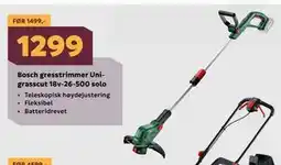 Megaflis Bosch gresstrimmer Unigrasscut 18v-26-500 solo tilbud