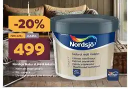 Megaflis Nordsjø Natural matt interiørbeis tilbud
