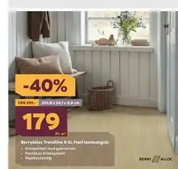 Megaflis BerryAlloc Trendline 8 XL Flori laminatgulv tilbud