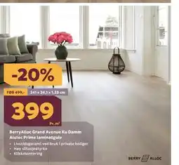Megaflis BerryAlloc Grand Avenue Ku Damm Aluloc Prime laminatgulv tilbud