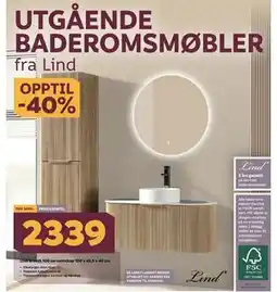 Megaflis Lind Breath 100 servantskap 100 x 45,5 x 40 cm tilbud