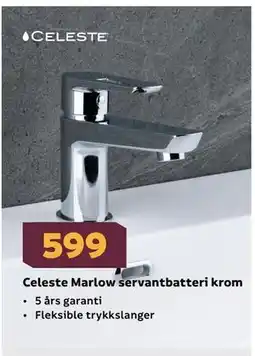 Megaflis Celeste Marlow servantbatteri krom tilbud