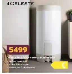 Megaflis Celeste Tech 200s varmtvannsbereder tilbud