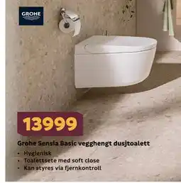 Megaflis Grohe Sensia Basic vegghengt dusjtoalett tilbud