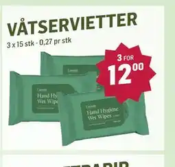 Holdbart VÅTSERVIETTER tilbud