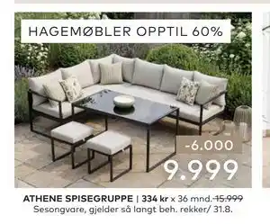 Skeidar ATHENE SPISEGRUPPE tilbud