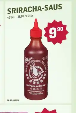 Holdbart SRIRACHA-SAUS tilbud