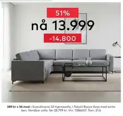 Skeidar Scandinavia 32-hjørnesofa tilbud