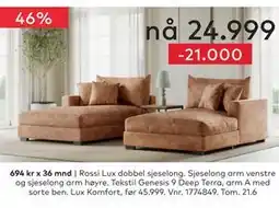 Skeidar Rossi Lux dobbel sjeselong tilbud
