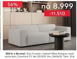 Skeidar Evo 3-seter tilbud