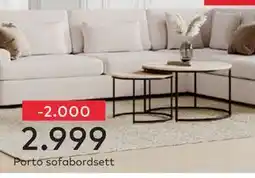 Skeidar Porto sofabordsett tilbud