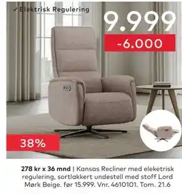Skeidar Kansas Recliner tilbud