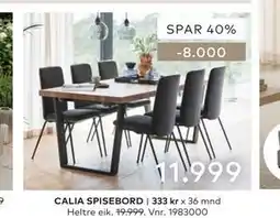 Skeidar CALIA SPISEBORD tilbud