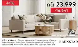 Skeidar Slogen hjørnesofa tilbud