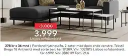 Skeidar Lisboa sofabordsett tilbud