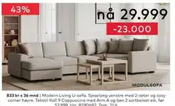 Skeidar Modern Living U-sofa tilbud