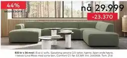 Skeidar Evo U-sofa tilbud