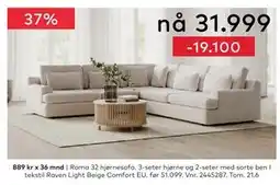 Skeidar Roma 32 hjørnesofa tilbud