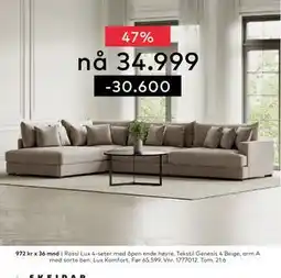 Skeidar Rossi Lux 4-seter tilbud
