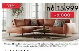 Skeidar Jessie hjørnesofa tilbud