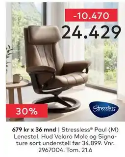Skeidar Stressless Paul (M) Lenestol tilbud