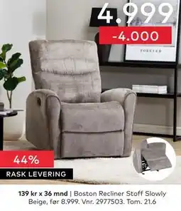 Skeidar Boston Recliner tilbud