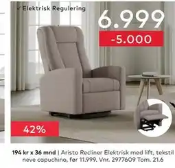 Skeidar Aristo Recliner Elektrisk med lift tilbud