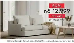 Skeidar Roma 3-seter XL tilbud